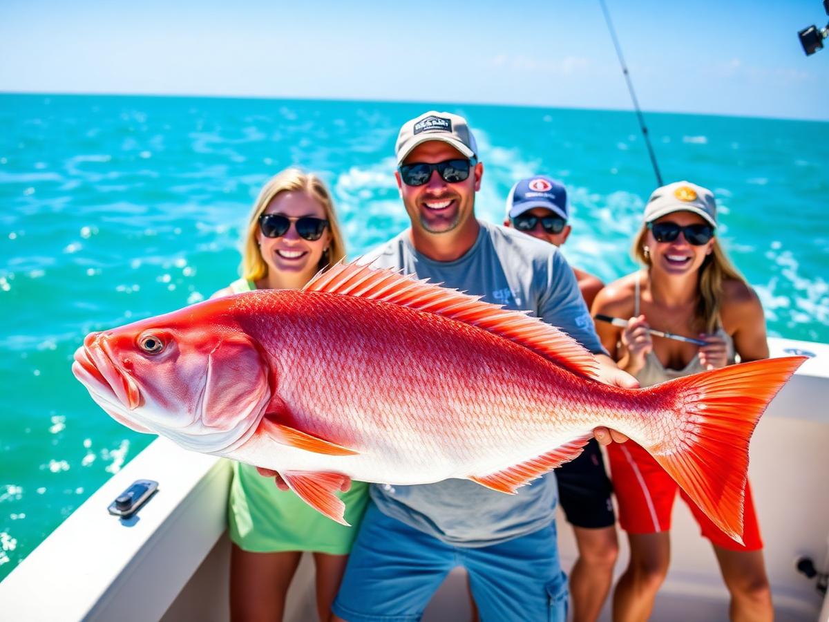 Family with a Red Snapper